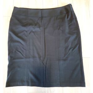 Chico’s 3 Ponte Pencil Skirt Black Capsule Stretch Classic Side Zip Knit Unlined